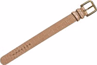 Brown Embossed Leather Gold Buckle Belt Strap Bracelet 2