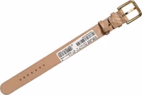 Brown Embossed Leather Gold Buckle Belt Strap Bracelet 3