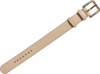 Beige Calfskin Leather Gold Buckle Belt Strap Bracelet 2