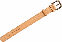 Beige Embossed Leather Gold Buckle Belt Strap Bracelet 2