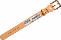 Beige Embossed Leather Gold Buckle Belt Strap Bracelet 3