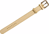 Beige Embossed Leather Gold Buckle Belt Strap Bracelet 2