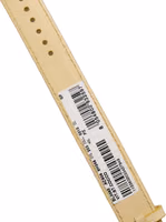 Beige Embossed Leather Gold Buckle Belt Strap Bracelet 4