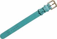 Blue Embossed Leather Gold Buckle Belt Strap Bracelet 2