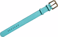 Blue Textured Leather Gold Buckle Belt Strap Bracelet 2