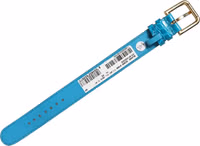 Blue Embossed Leather Gold Buckle Belt Strap Bracelet 3