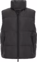 Black Polyester Sleeveless Jacket 1