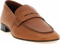 Brown Lamb Leather Slip-On Loafers 2
