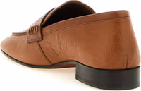Brown Lamb Leather Slip-On Loafers 3
