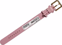 Pink Embossed Leather Gold Buckle Belt Strap Bracelet 3