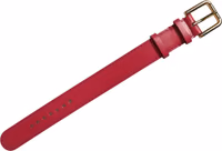 Red Calfskin Leather Gold Buckle Belt Strap Bracelet 2