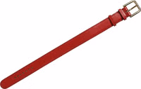 Red Calfskin Leather Gold Buckle Belt Strap Bracelet 2