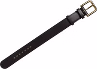 Black Calfskin Leather Gold Buckle Belt Strap Bracelet 2