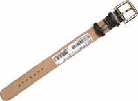 Black Calfskin Leather Gold Buckle Belt Strap Bracelet 3