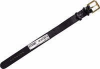 Black Textured Leather Gold Buckle Belt Strap Bracelet 3
