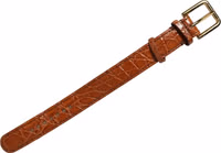 Brown Textured Leather Gold Buckle Belt Strap Bracelet 2