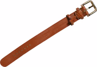 Brown Textured Leather Gold Buckle Belt Strap Bracelet 3