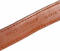 Brown Textured Leather Gold Buckle Belt Strap Bracelet 4