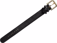 Black Textured Leather Gold Buckle Belt Strap Bracelet 3