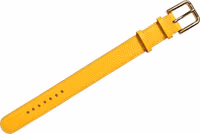 Yellow Textured Leather Gold Buckle Belt Strap Bracelet 2