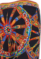 Multicolor Silk Flared Pants 4