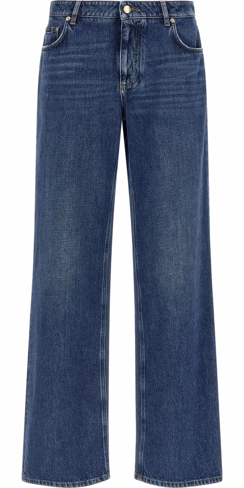 Blue Cotton Relaxed Fit Jeans