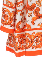 Orange Silk Short Dress 4