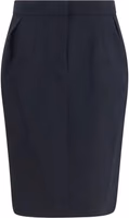 Black Cotton Midi Skirt 1