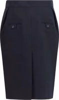Black Cotton Midi Skirt 2