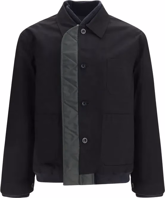 Black Nylon Bomber