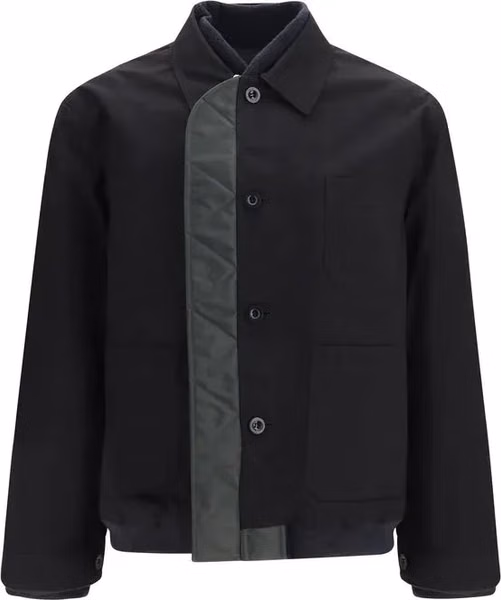 Black Nylon Bomber