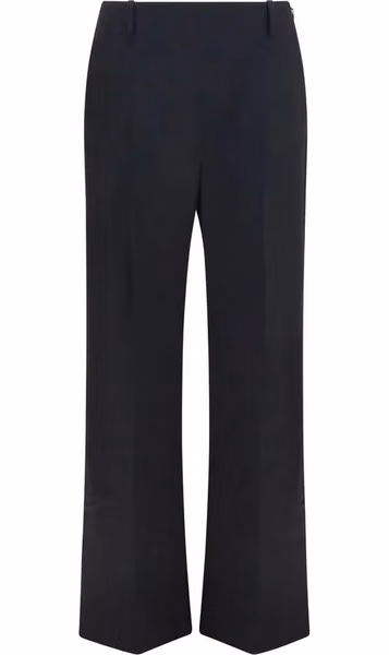 Black Polyester Casual Pants