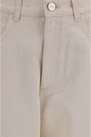 Beige Cotton Straight-Leg Jeans 3