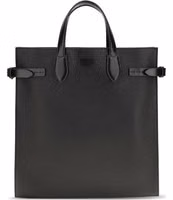 حقيبة تسوق سوداء من جلد العجل Bos Taurus 1