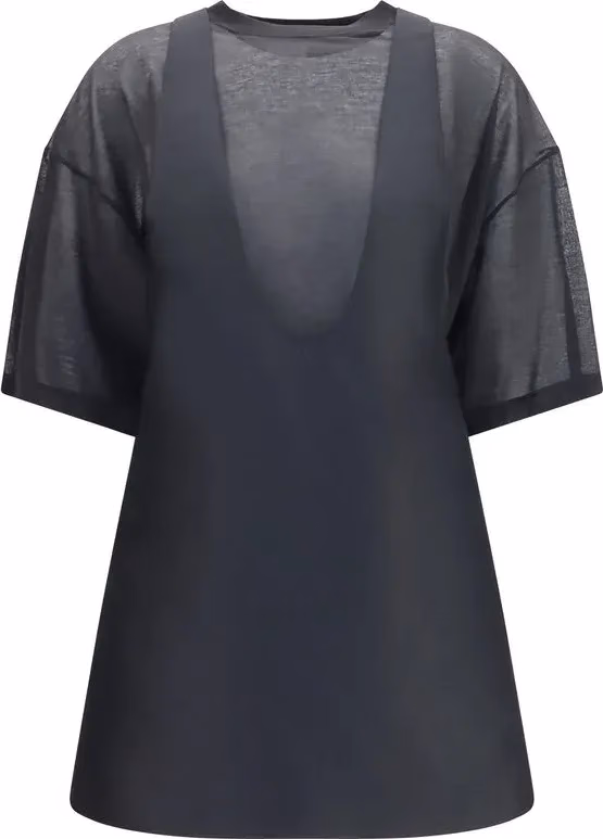 Black Wool Oves Aries Casual Dress
