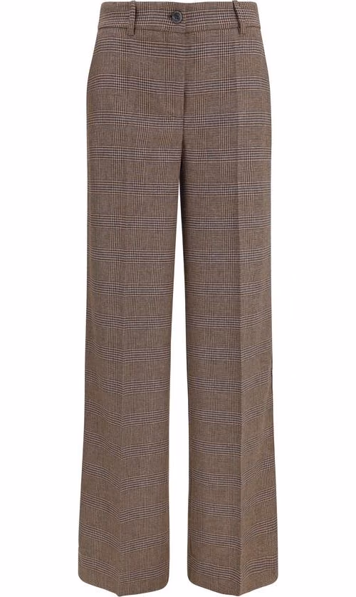 Brown Wool Oves Aries Casual Pants