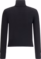 كنزة سوداء من صوف الميرينو بياقة عالية 2