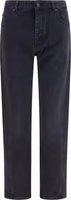 Black Cotton Straight-Leg Jeans 1