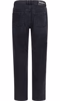 Black Cotton Straight-Leg Jeans 2