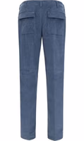 Blue Cotton Casual Pants 2