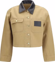 Beige Cotton Full-Length Jacket 1