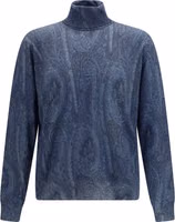 Blue Silk Turtleneck 1