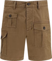 Brown Cotton Bermuda Shorts 1