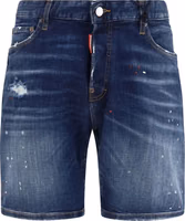Blue Cotton Bermuda Shorts 1