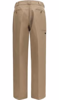 Brown Cotton Casual Pants 2