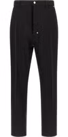 Black Cotton Casual Pants 1
