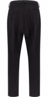 Black Cotton Casual Pants 2