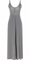 Silver Polyamide Long Dress 1