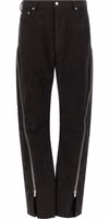 Black Cotton Flared Pants 1