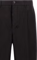 Black Ramie Casual Pants 3